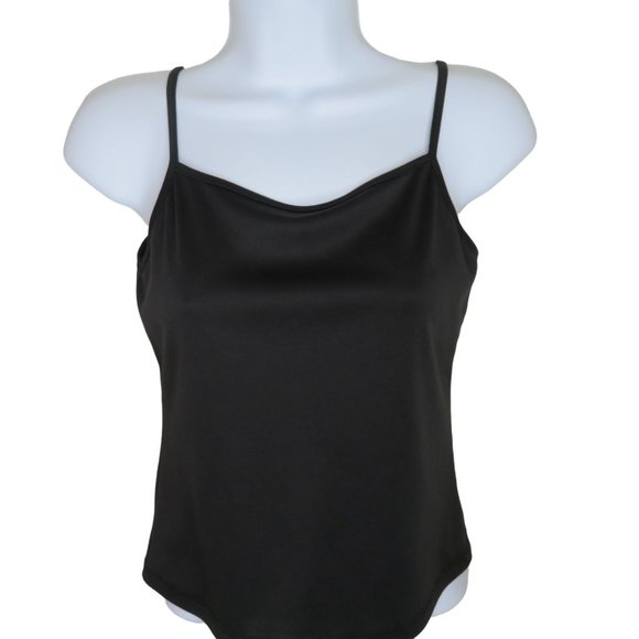 Unbranded Tops Womens Black Cami Tank Top Shell S Stretch Polyester
